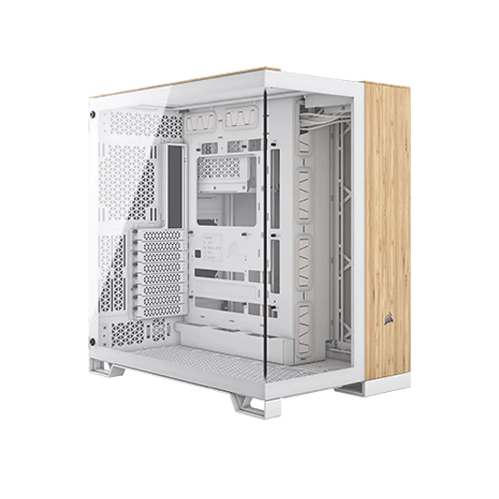 Corsair 6500X Mid-Tower Case – White/Bamboo