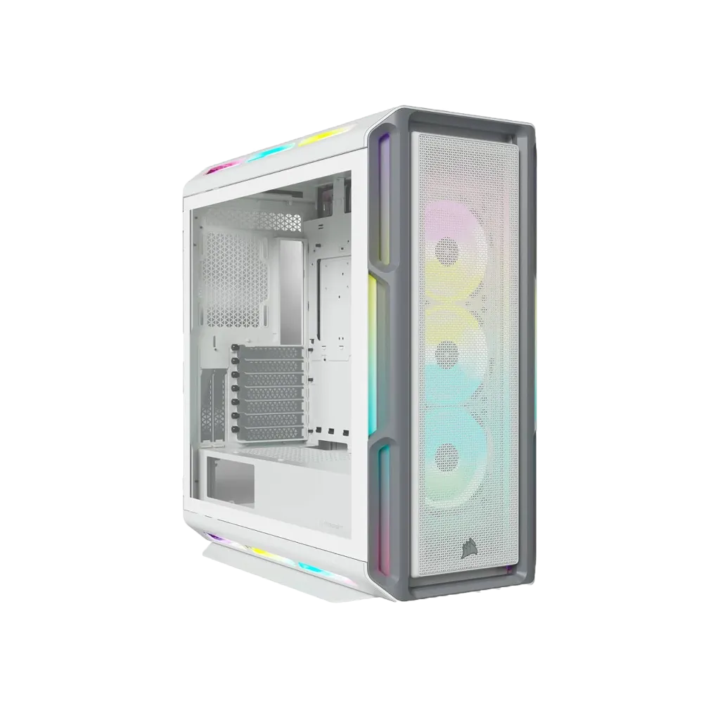 Corsair iCUE 5000T RGB Mid-Tower Smart Case – White