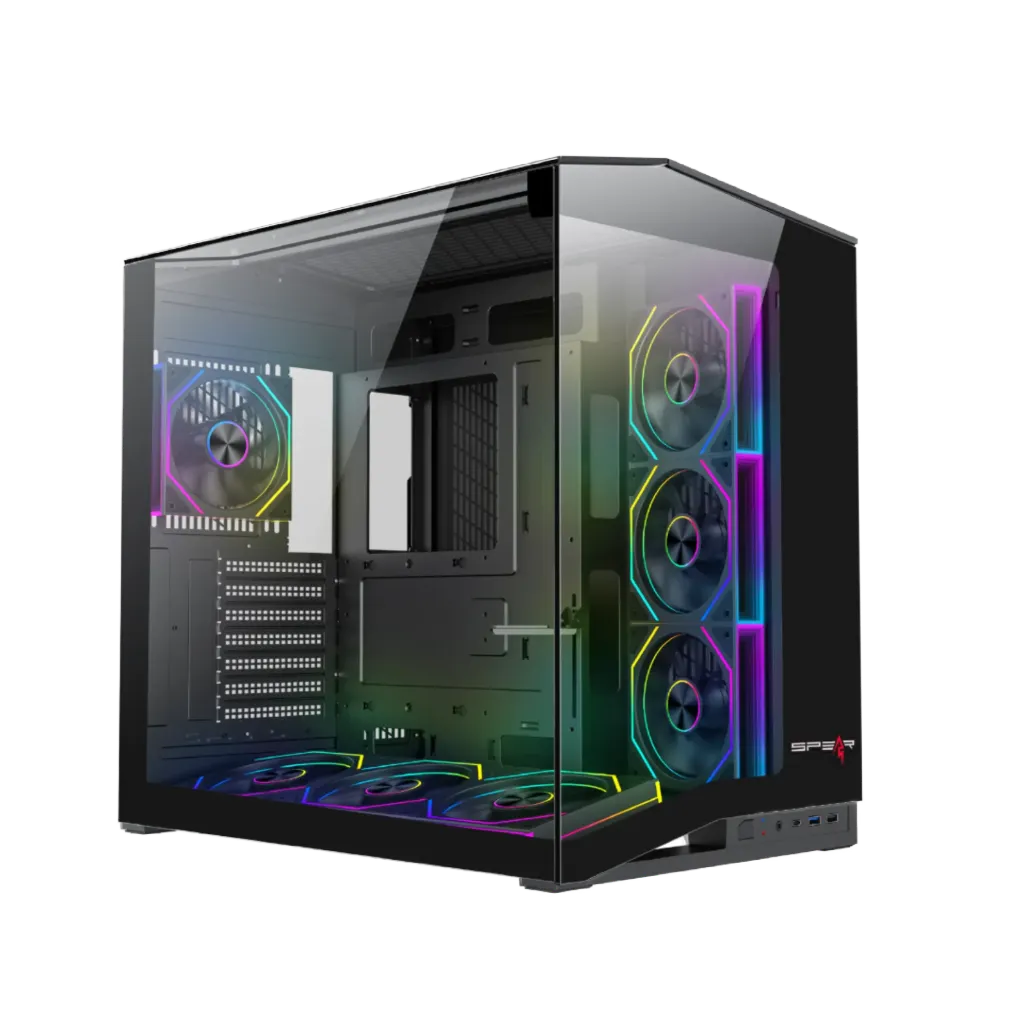 [10005] CASE SPEAR TITANIC PLUS ARGB ATX Gaming 7 FAN Black