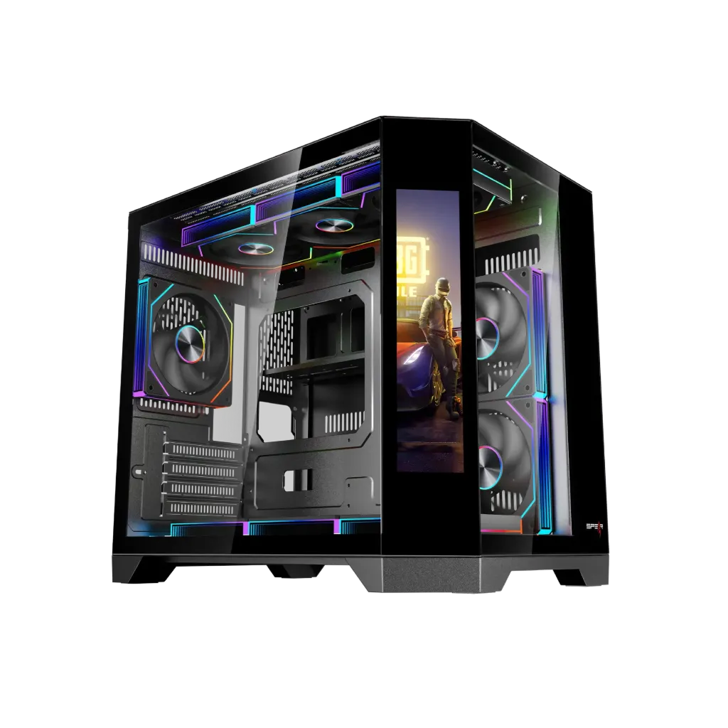 [1000288] SPEAR DOST 60 Mini mATX Case with ARGB Monitor – Black