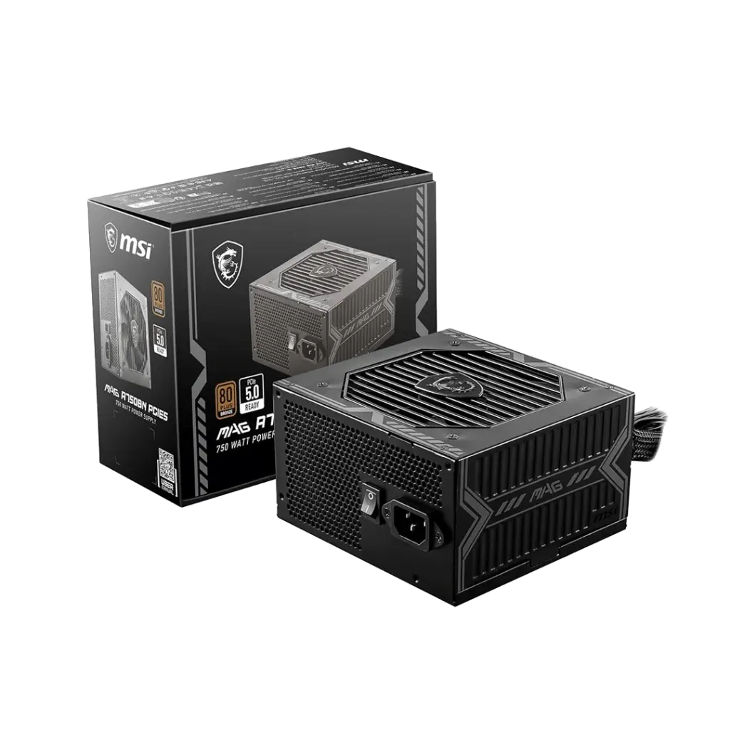 [100024] MSI MAG A750BN PCIE5 – 750W 80 Plus Bronze Power Supply