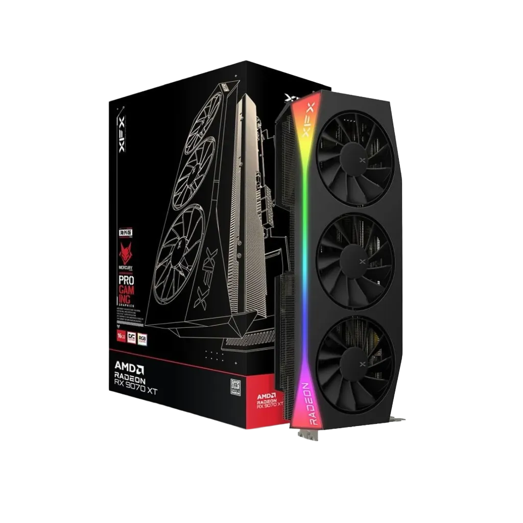 Graphics Card - XFX MERCURY AMD Radeon RX 9070 XT OC 16GB Black
