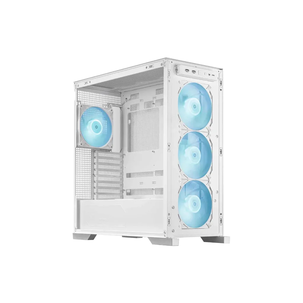 ASUS TUF Gaming GT302 TG ARGB Mid-Tower Case – White