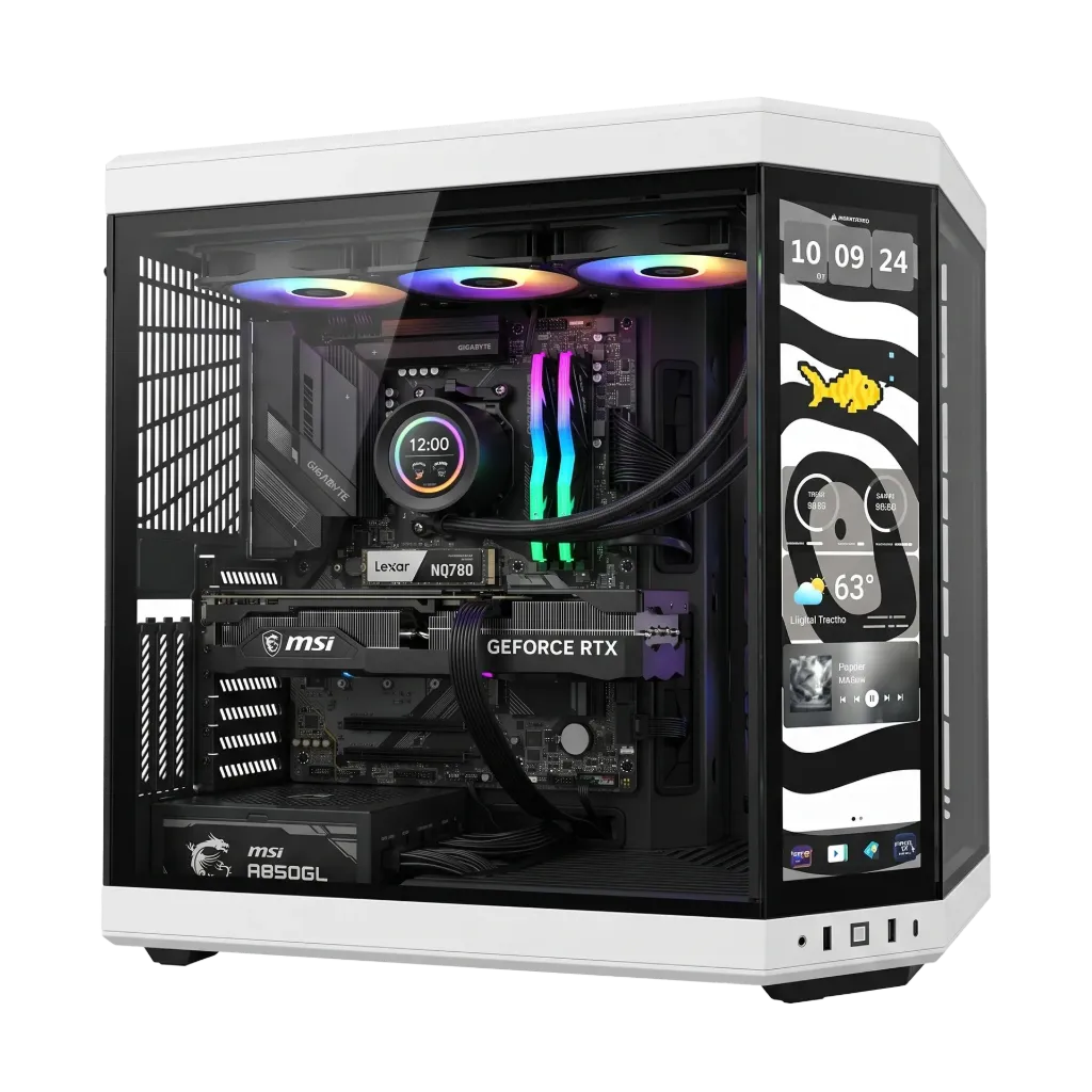 تجميعة بي سي Ryzen 7 9800X3D RTX 5070 Hyte Y70