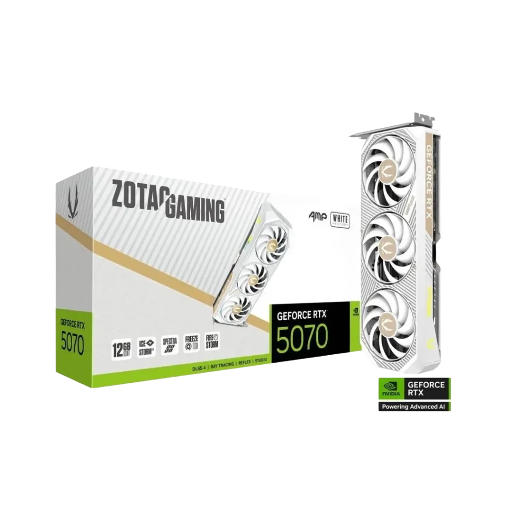 Graphics Card - ZOTAC GeForce RTX 5070 AMP White 12GB