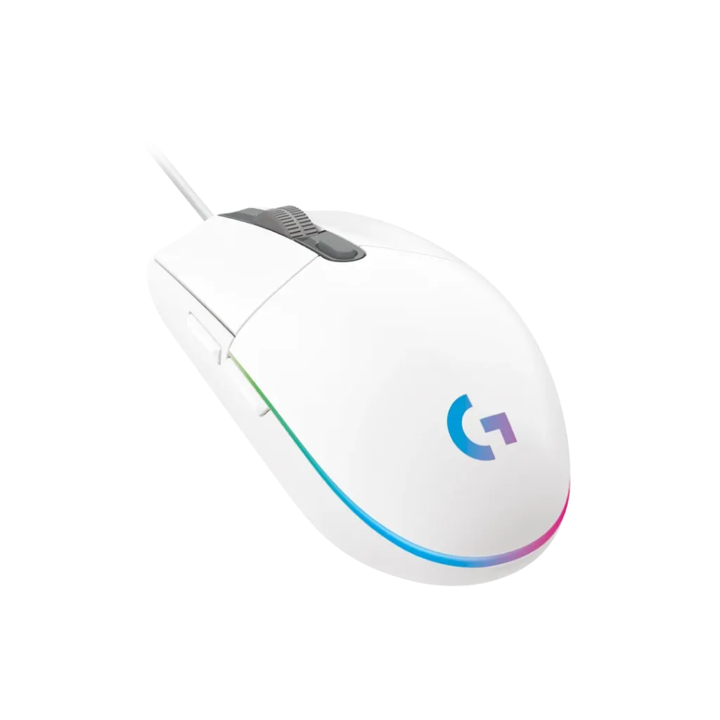 ماوس الألعاب لوجيتك Logitech G203 LIGHTSYNC – أبيض