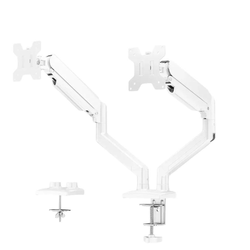 Spear Dual Monitor Mechanical Spring Monitor Arm White