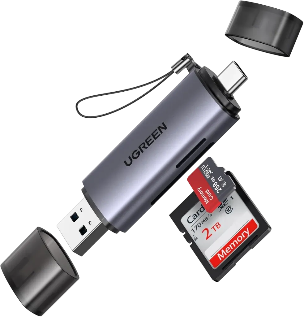 UGREEN CM185 USB-C SD & microSD Card Reader OTG Memory Adapter