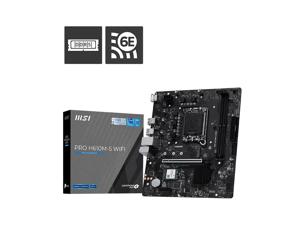 MSI PRO H610M-S WIFI Motherboard DDR5