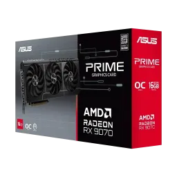 Graphics Card - ASUS Prime Radeon RX 9070 16GB GDDR6 OC Edition Black