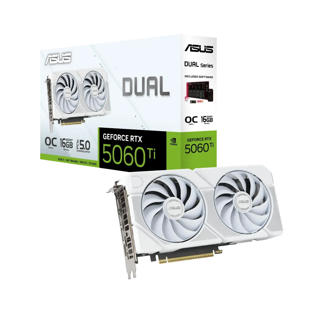 ASUS Dual GeForce RTX 5060 Ti 16GB GDDR7 White OC Edition 
