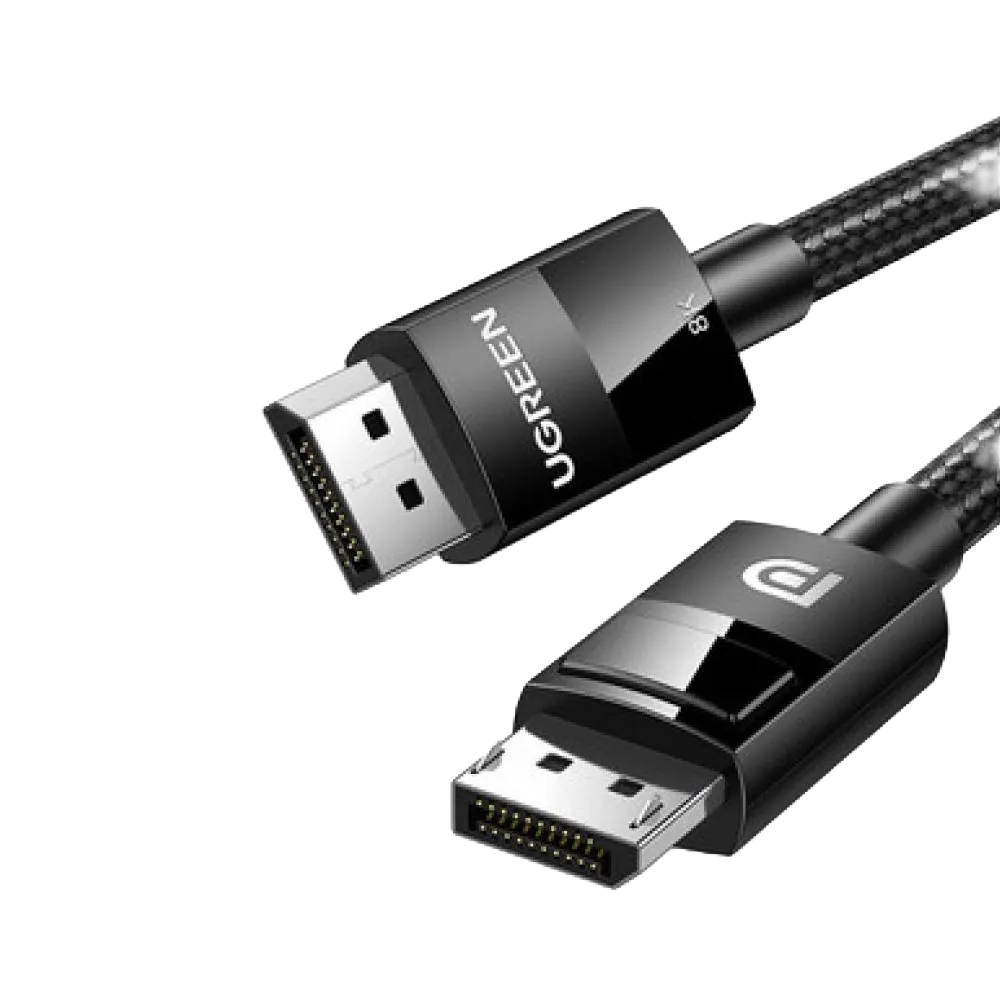 UGREEN DP 1.4 Male to Male Plastic Case Braided Cable 3m