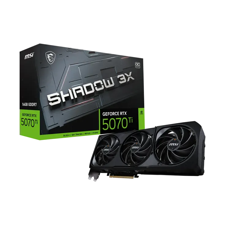 كرت شاشة - MSI GeForce RTX 5070 Ti 16GB SHADOW 3X OC