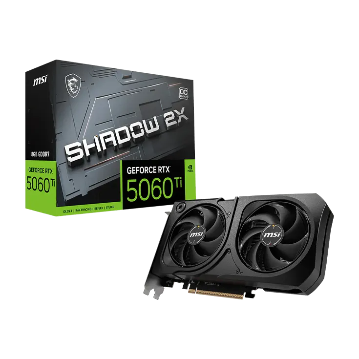 Graphics Card - MSI GeForce RTX 5060 Ti 8GB SHADOW 2X OC PLUS