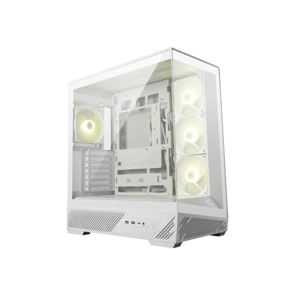 MSI MAG PANO 130R PZ White - Mid-Tower Gaming PC Case