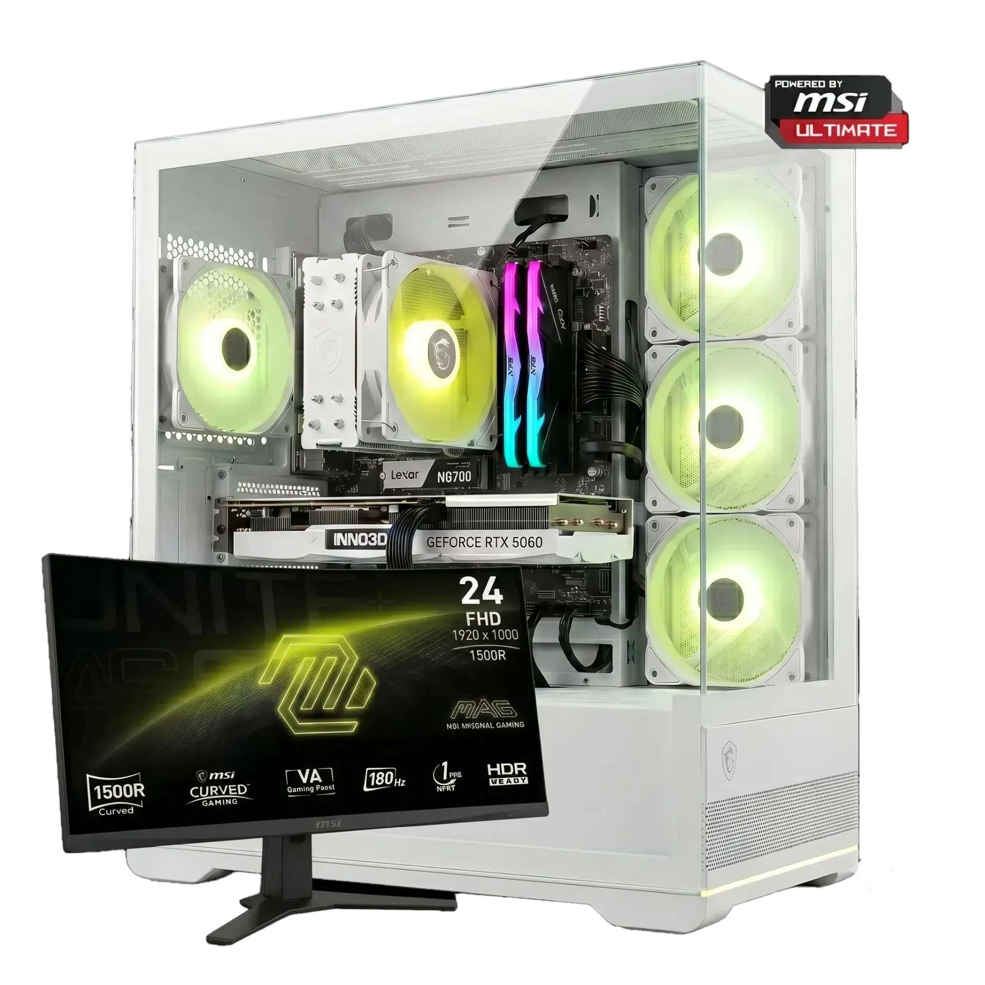 PC Build Intel i5 14400F RTX 5060 with MSI Monitor