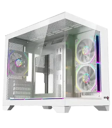 Spear Covid Mini ARGB mATX White Compact Gaming PC Case