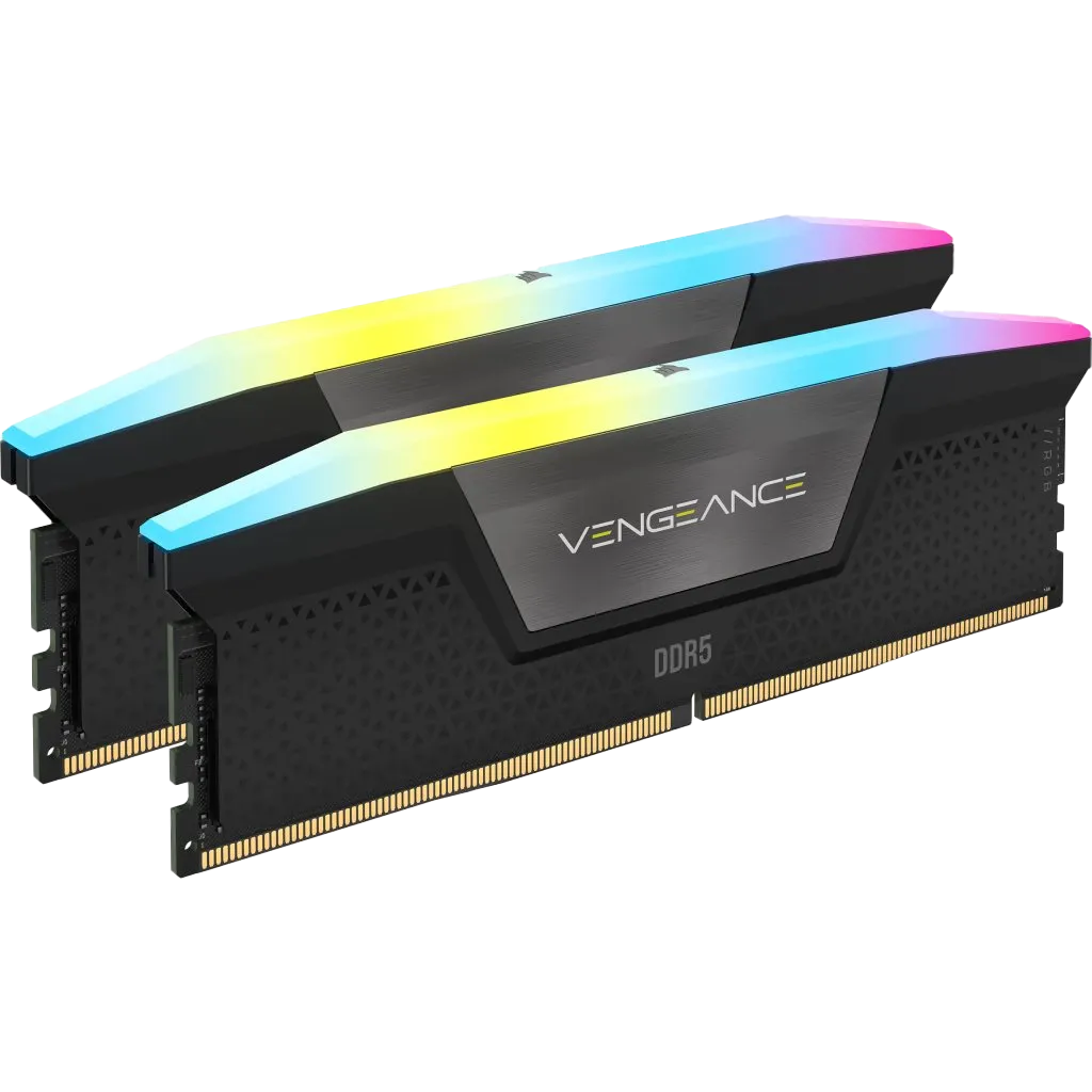رامات CORSAIR VENGEANCE RGB DDR5 32GB 6400 CL36  أسود للقيمنق