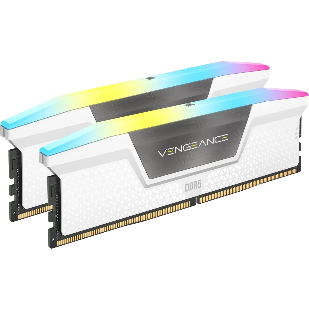رامات CORSAIR VENGEANCE RGB DDR5 32GB 6400 CL36  أبيض RGB