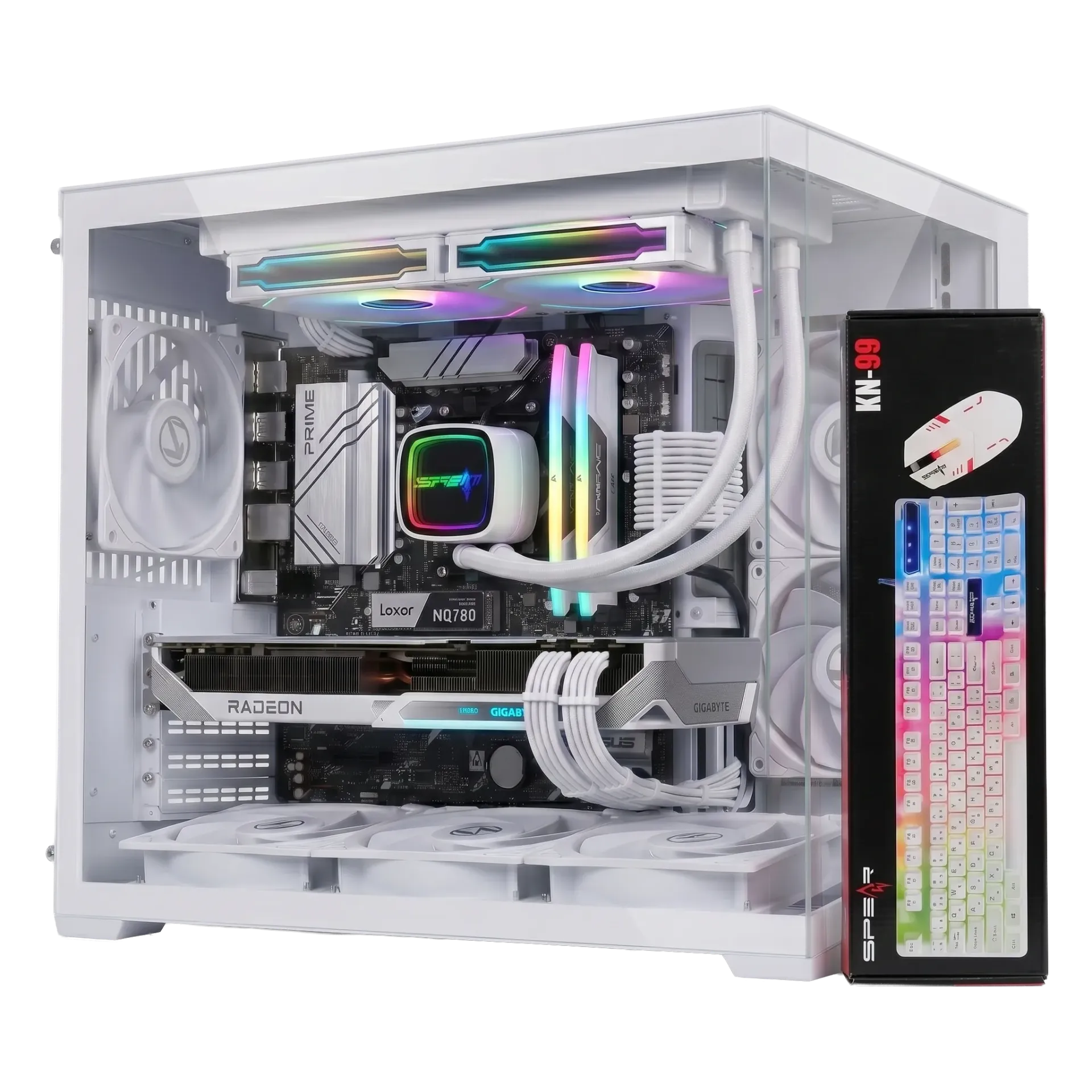 PC Build Ryzen 5 7600X RX 9060 XT Full White - installment