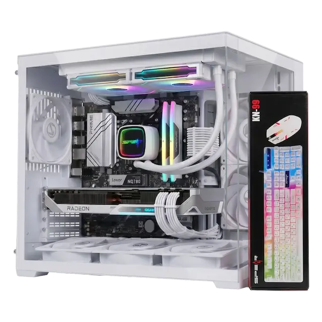 PC Build Ryzen 5 7600X RX 9060 XT Full White - installment