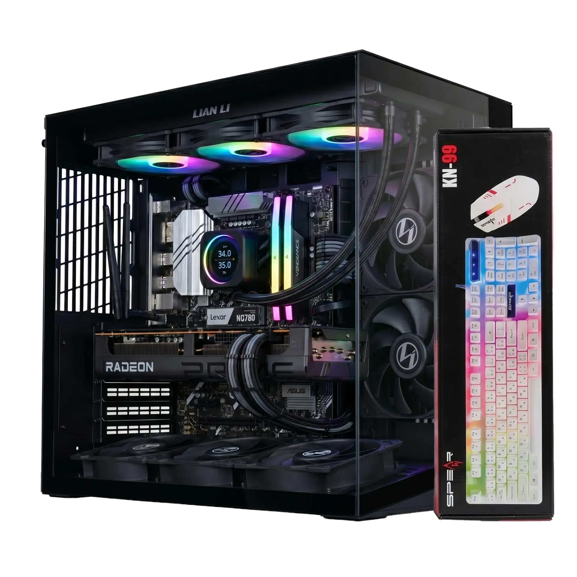PC Build Ryzen 5 7600X RX 9070 Full Black - installment