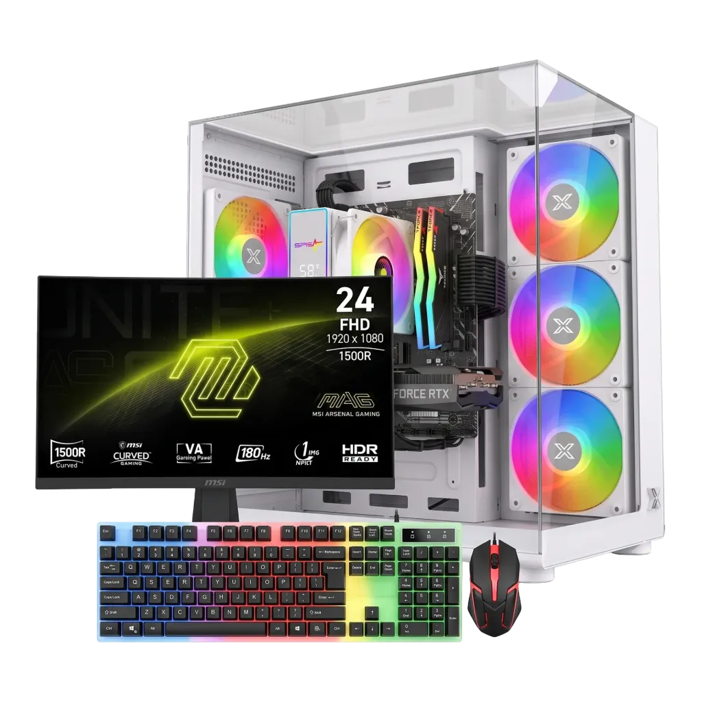 تجميعة بي سي كاملة مع معالج Intel i5-14400F وكرت شاشة RTX 5060 DDR4