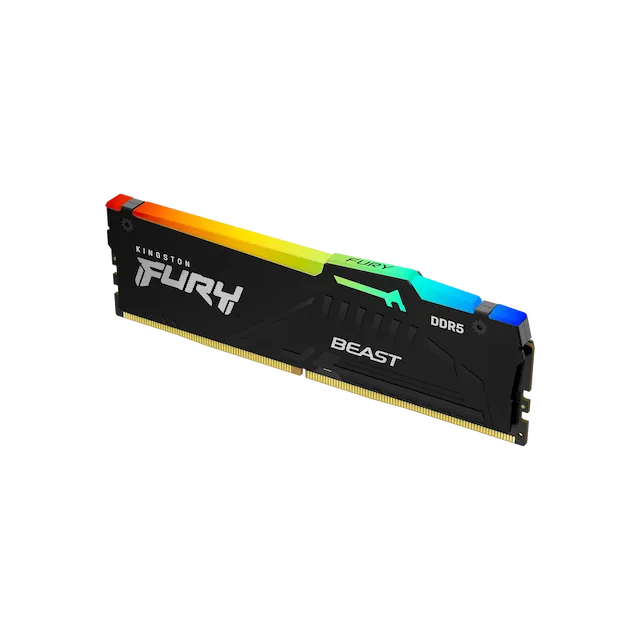 Kingston FURY Beast RGB 16GB DDR5 6400MHz CL32 Memory Black