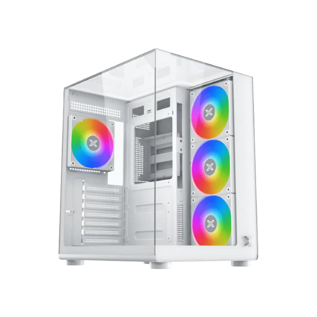 Xigmatek Aqua Compact Arctic White ATX Mid-Tower PC Case (EN48258)