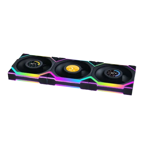 UNI FAN SL Wireless LCD 120 Black (3pcs)