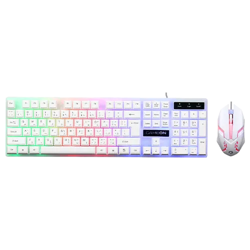 GAMEON Dominion Series GO21KM-(White) Wired Keyboard & Mouse 2 in 1 Combo English/ Arabic
