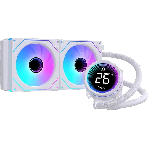مبرد مائي للمعالج GAMEON GO-240 KRAKEN II X Series A380 – أبيض