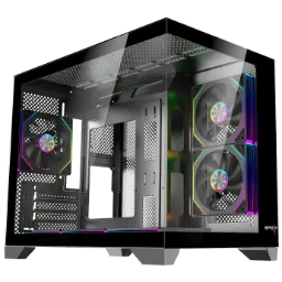 Spear Covid Mini ARGB mATX Black Compact Gaming PC Case
