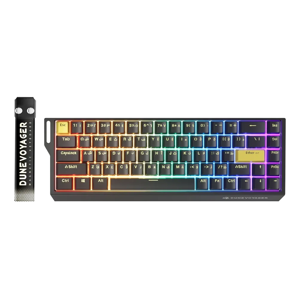 DuneVoyager COER 68C Magnetic Gaming Keyboard Black-grey