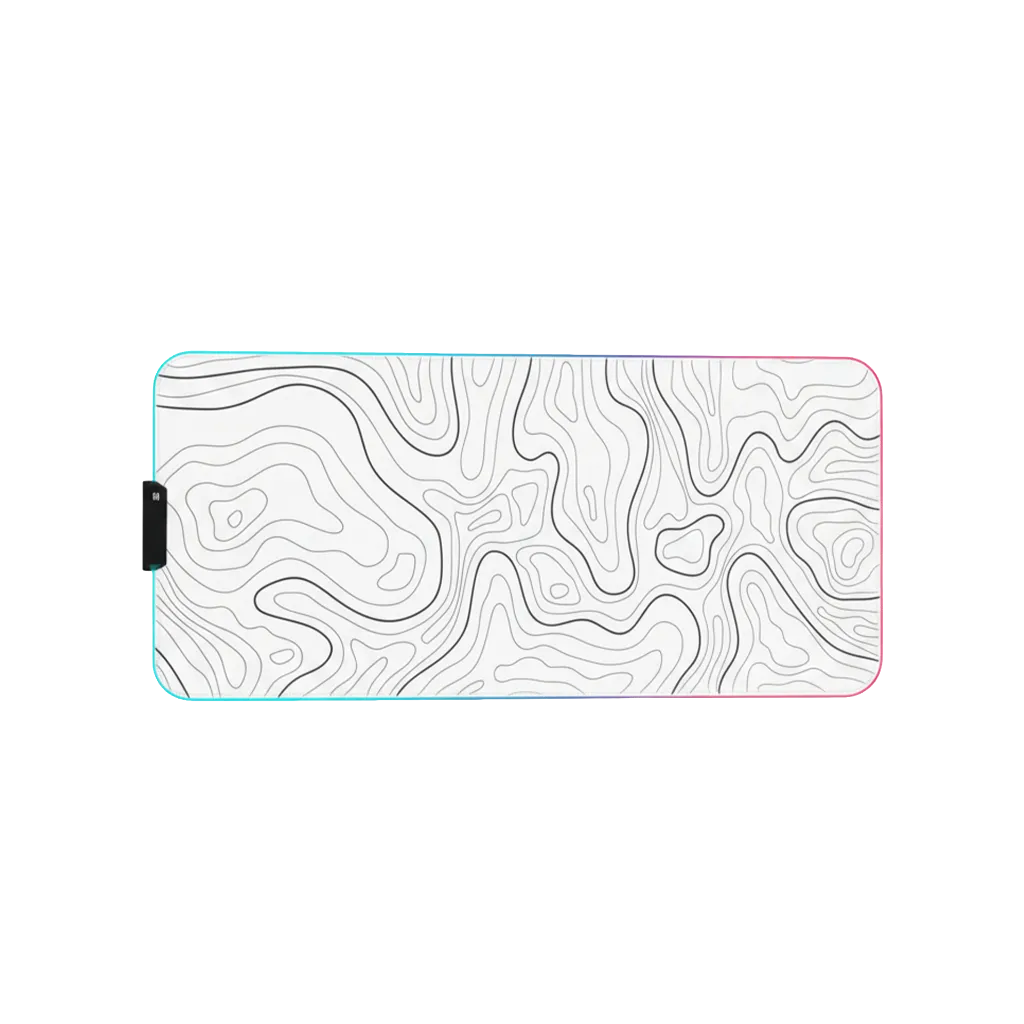 White Modern Gaming Mouse Pad