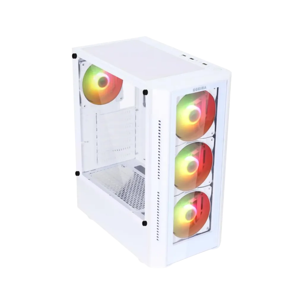 EGEIRA Phantom White ARGB Gaming Case – Mid Tower