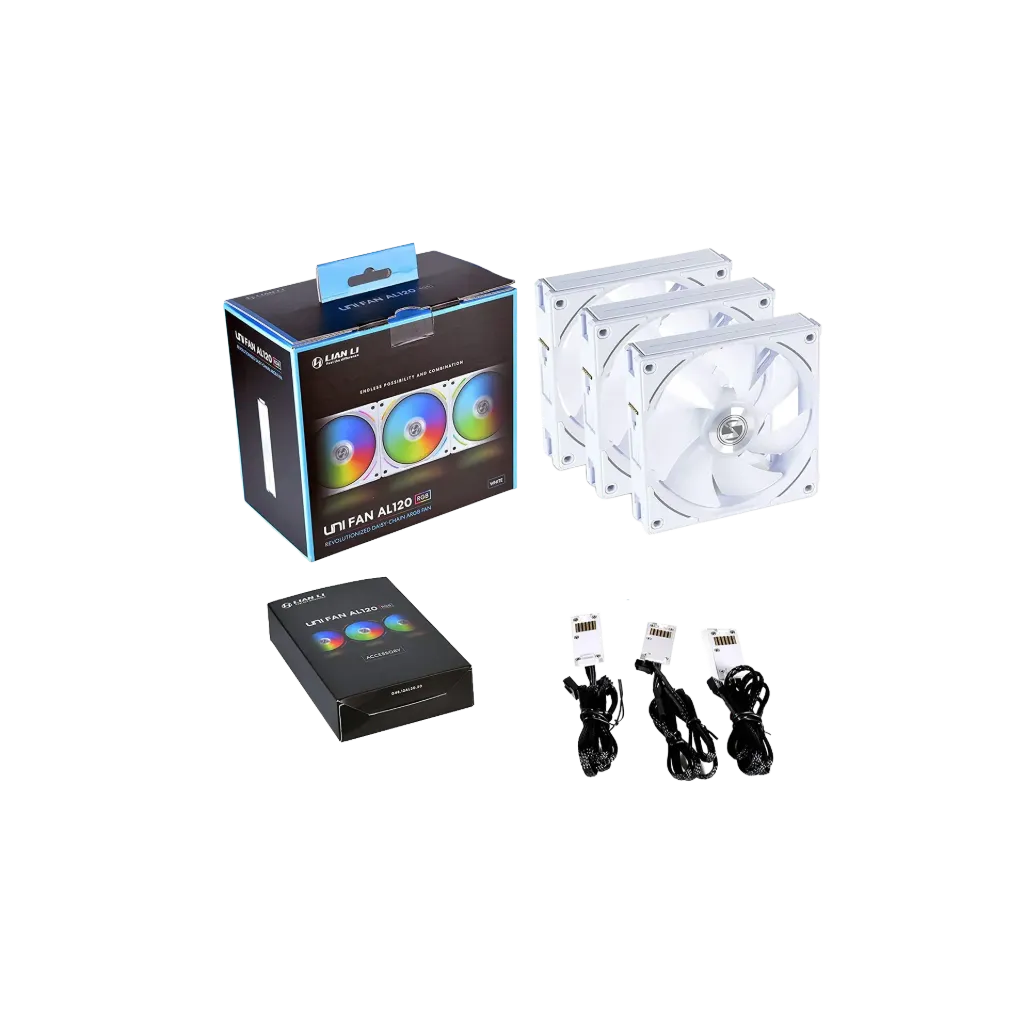 Lian Li Uni Fan SL V2 120mm – Triple Fan Pack (White)