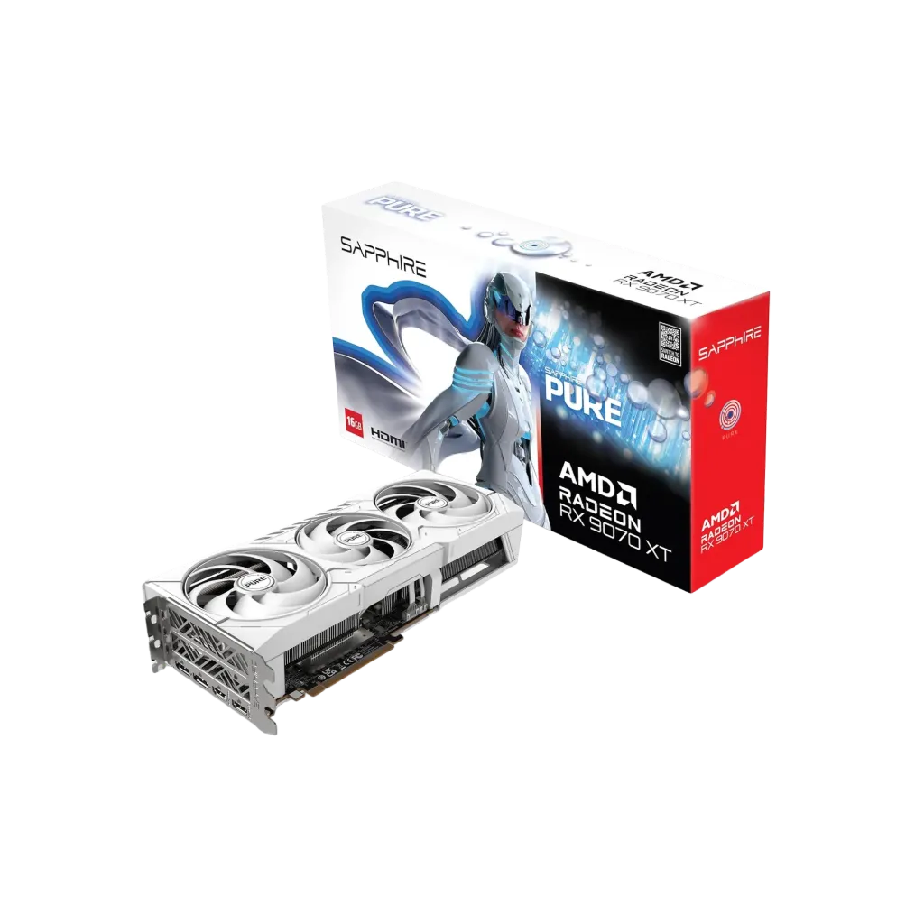 Graphics Card - Sapphire PURE AMD Radeon RX 9070 XT OC 16GB White