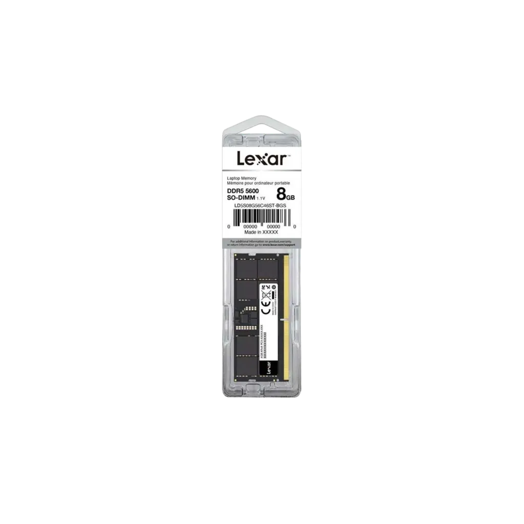 ذاكرة لابتوب Lexar سعة 8  جيجابايت DDR5  تردد 5600MHz