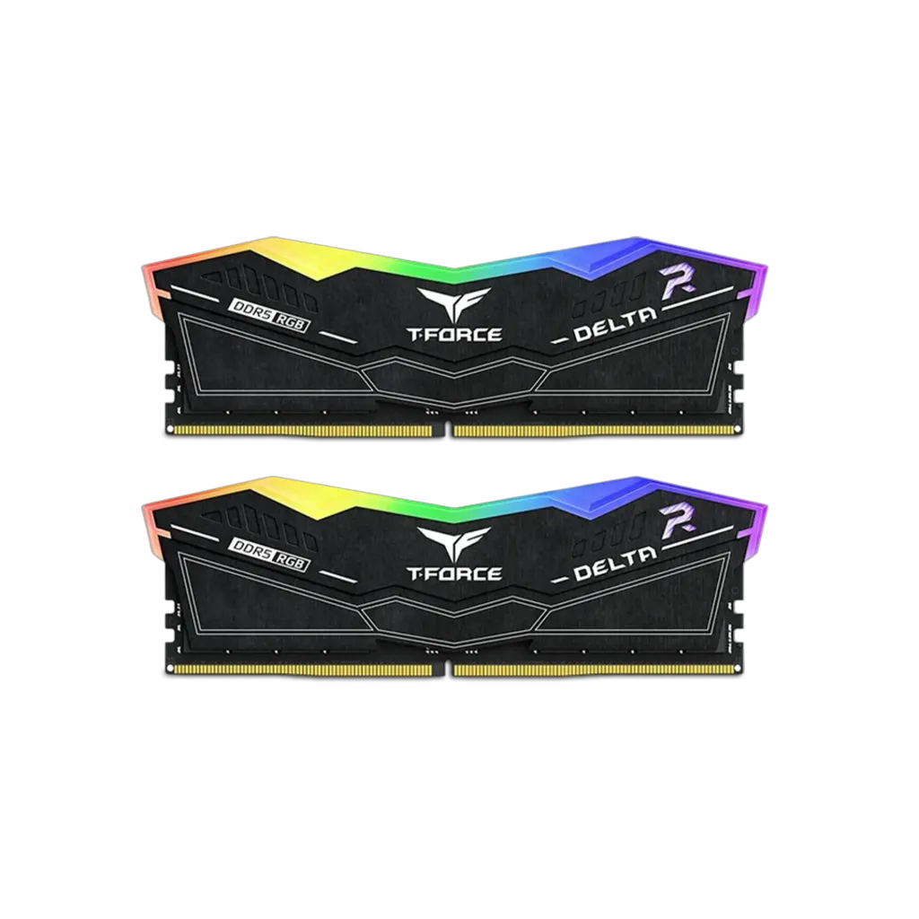 ذاكرة T-Force Delta RGB Black سعة 16  جيجابايت (2x8GB) DDR5 5200MHz
