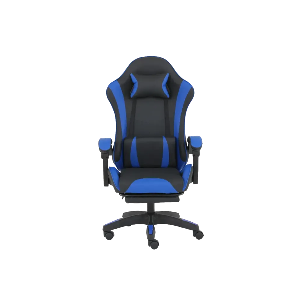 SPEAR Gaming Chair SGCE001 – Black & Blue with Footrest