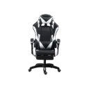 SPEAR Gaming Chair 51 SGCE001, Black & White With Footrest