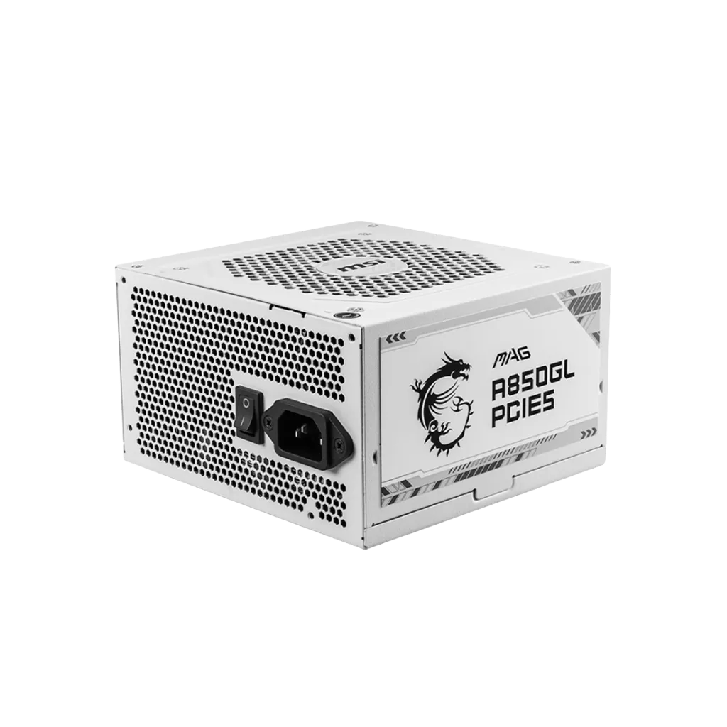 MSI MAG A850GL PCIE5 WHITE 850W 80+ Gold Power Supply